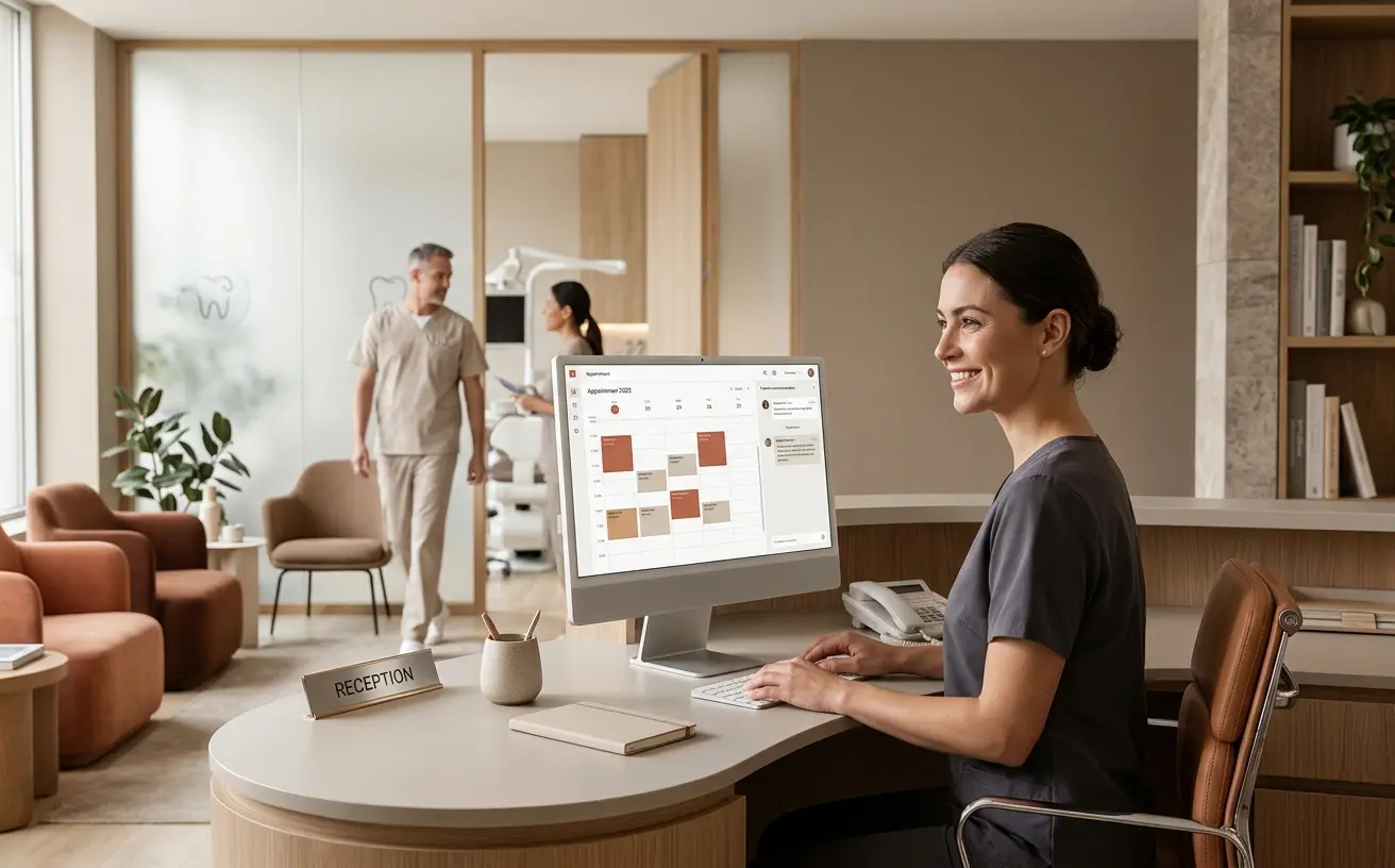 DentAssist AI dental receptionist managing clinic schedules and patient appointment requests